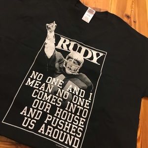 Rudy movie graphic tshirt